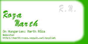 roza marth business card